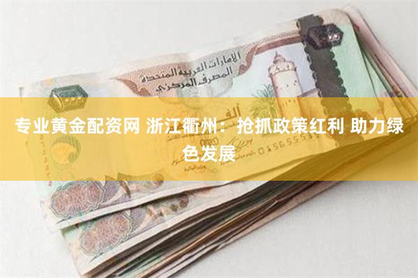 专业黄金配资网 浙江衢州：抢抓政策红利 助力绿色发展